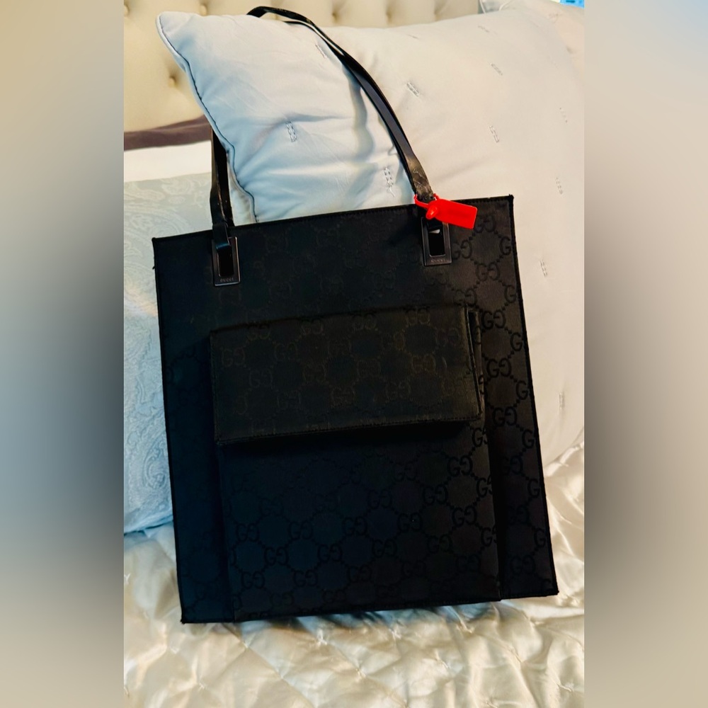 Gucci Black Monogram Tote - Picture 9 of 15